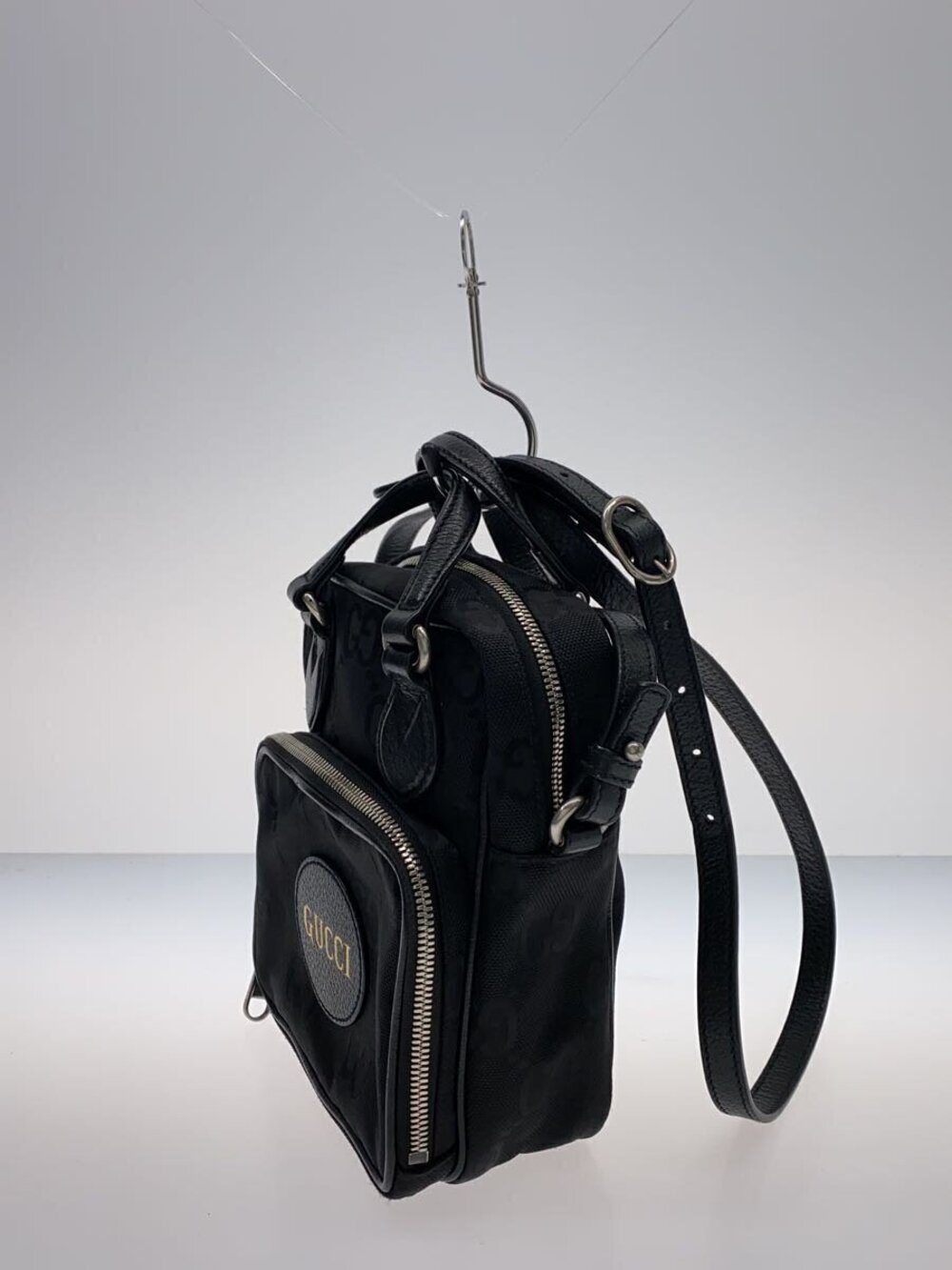 Gucci All Canvas the Shoulder Bag Grid over Black